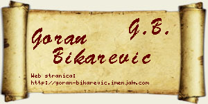 Goran Bikarević vizit kartica